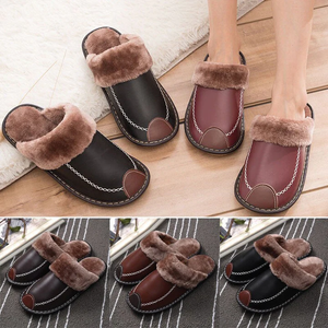 Premium Memory Foam Indoor Outdoor Leather Orthopedic Slipper Shoes