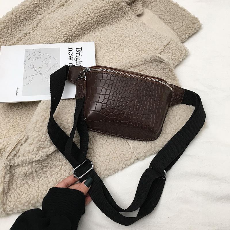 crocodile leather waist bag crossbody bag