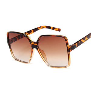 Square big frame colorful sunglasses