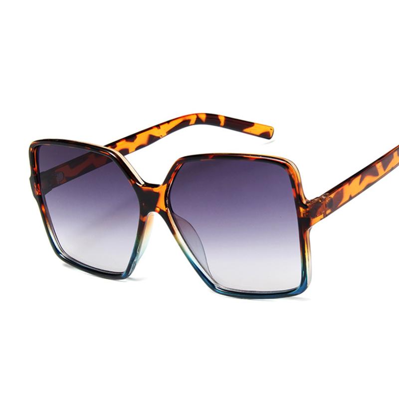 Square big frame colorful sunglasses